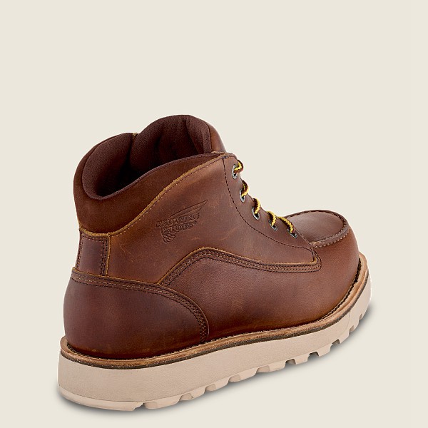 Red Wing Work Boots Brown - Mens Traction Tred Lite - Waterproof Soft Toe Chukka - 4026-MNYAS